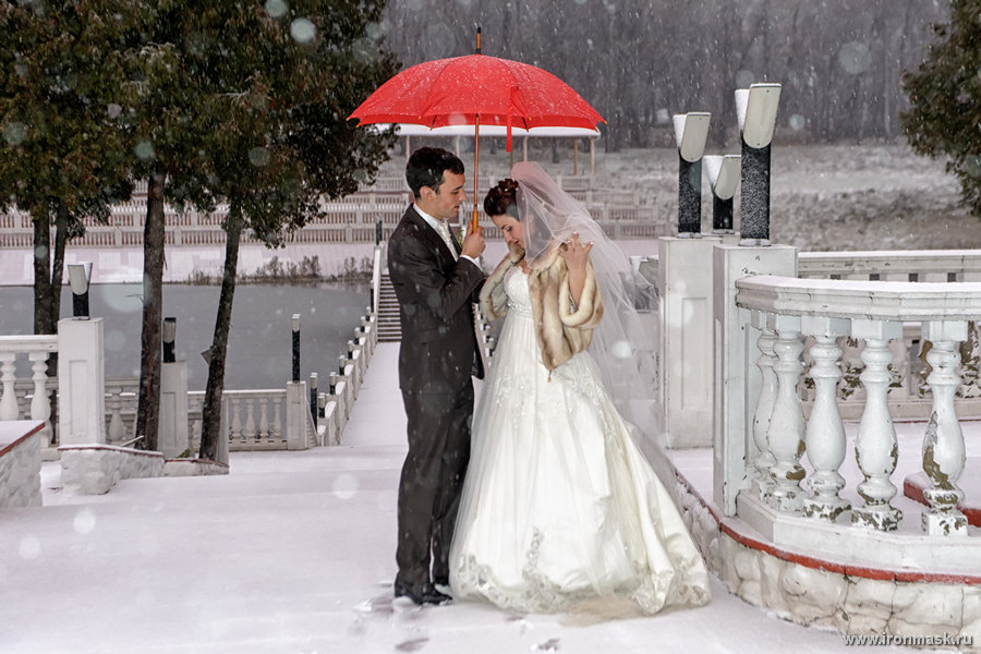 Свадебная фотосессия в снегу